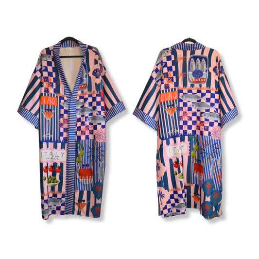 Blue Capri Kimono