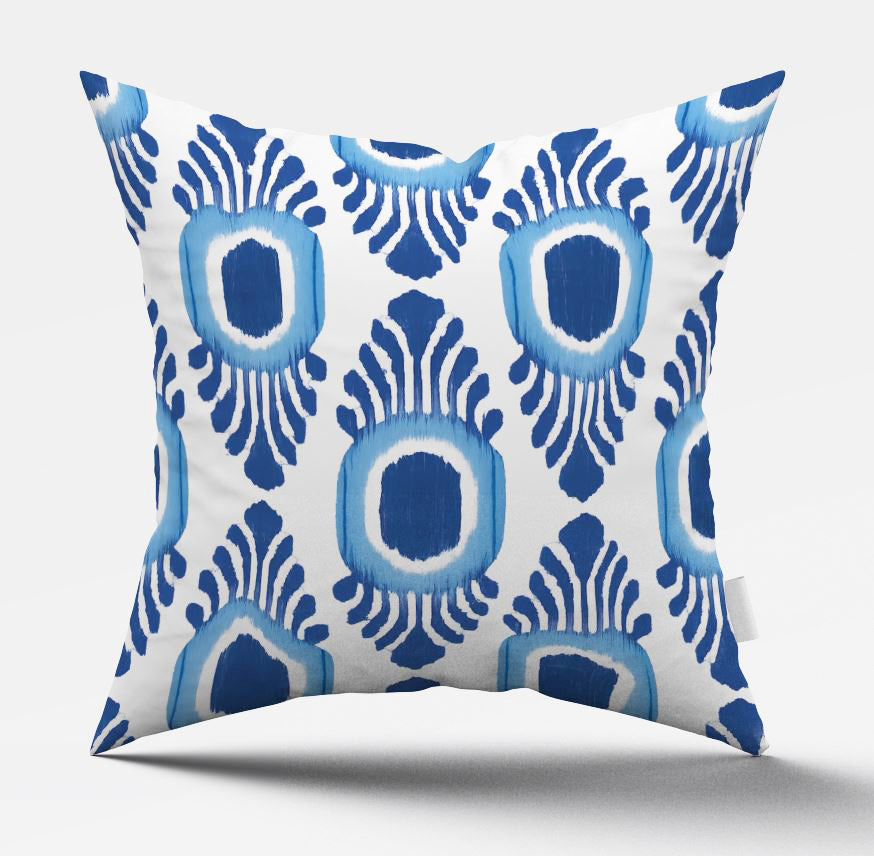Ikat Blue Scatter Cover