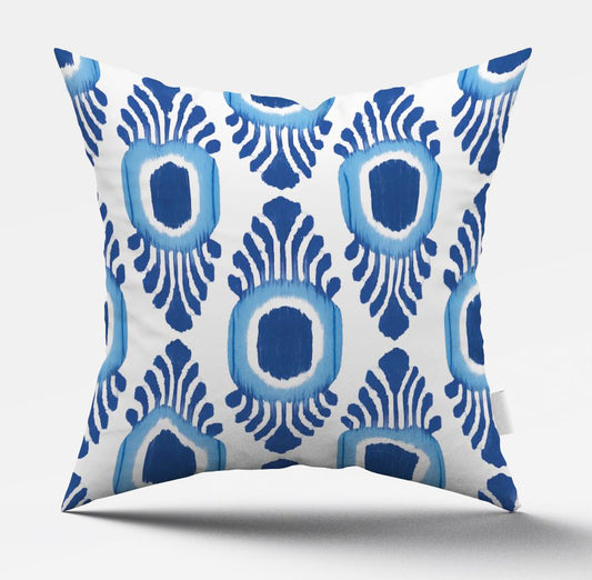 Ikat Blue Scatter Cover
