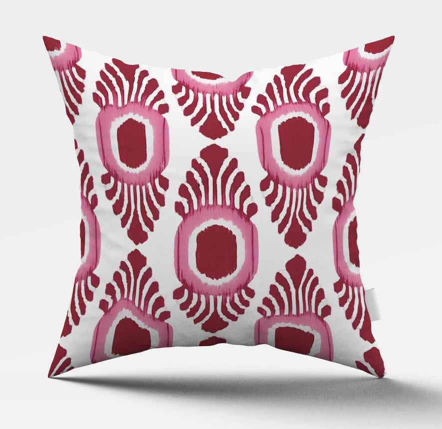 Ikat Red Scatter Cover